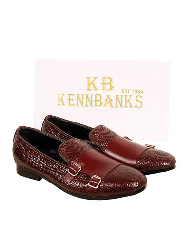 Kenn Banks Basket Leather Double Monk Strap -