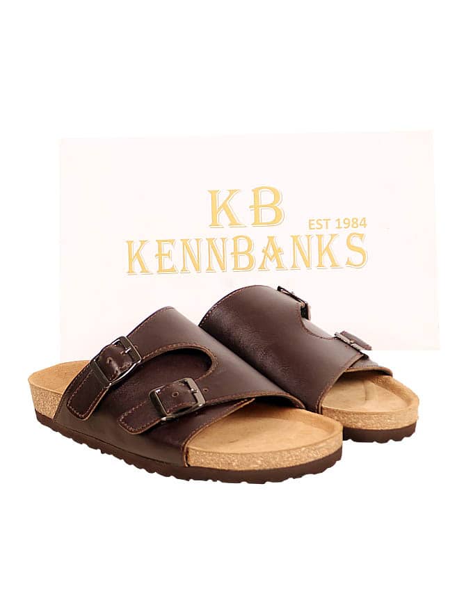 Kenn Banks Brown Leather Double Monk Strap