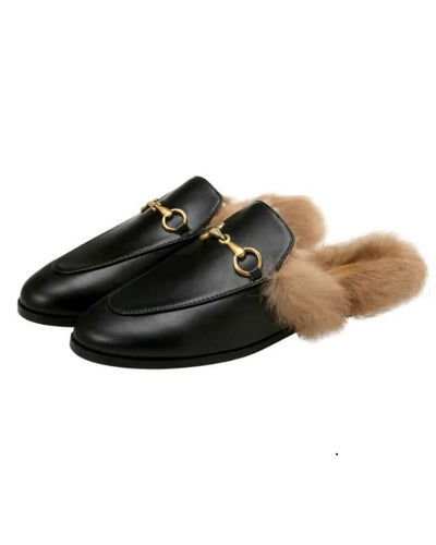 SENATORS DESIGN HALFSHOE WITH FUR