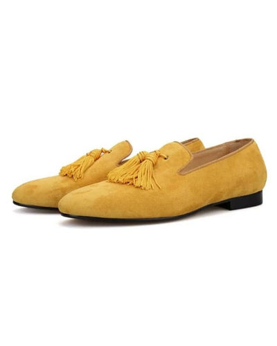 SENIOR MEN SUEDE TASSEL LOAFERS