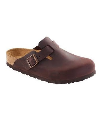 MENS BROWN LEATHER HALFSHOE SLIPPERS
