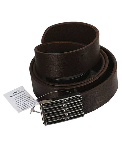 MEN'S BULL LEATHER BELT - DARK BROWN