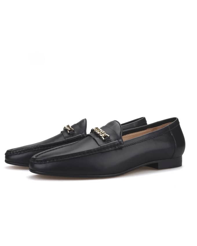 Senior Men Pure Chain Detail Loafers