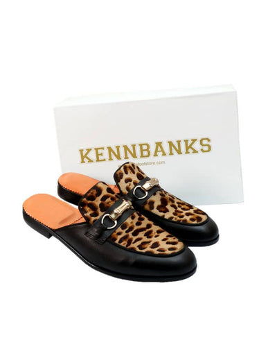 Senior Men Leopard Skin Mule