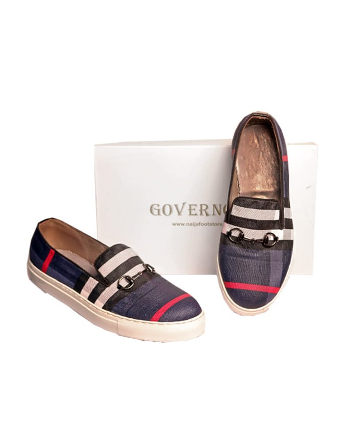 Governors Blue Check Plimsolls