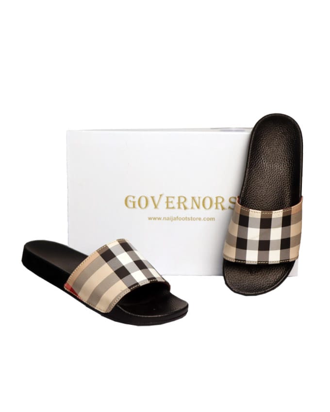 Governors Check Fold Slippers