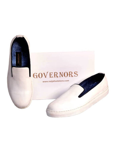 Simple White Governors Plimsolls