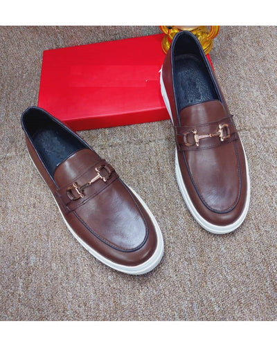 Brown Governors Plimsoll Belgian Sneakers with Horsebit Detail