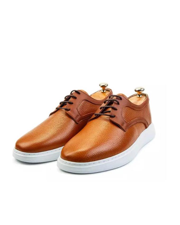 Kenn Banks Men's Brown Leather Lace Up Sneakers
