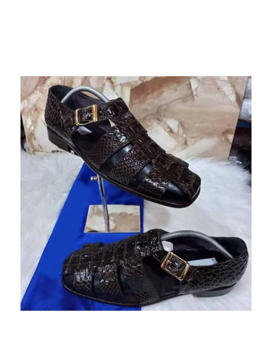 MATURED MEN CROC SKIN SANDAL