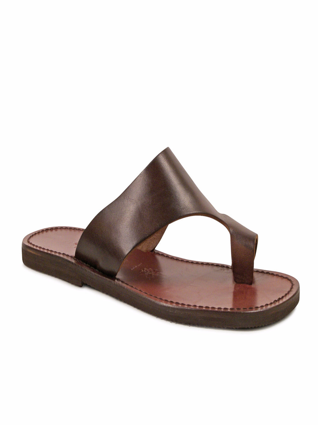 Mens Leather curve slippers