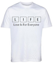"Love Is For Everyone" on white quality T-Shirt by Lere's