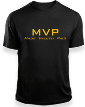 "Made Valued Paid" Black T-shirt gold prints by Lere's