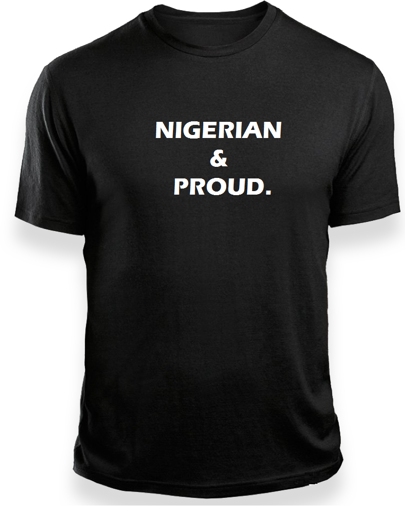 'Nigerian & Proud' by Lere's Black T-Shirt