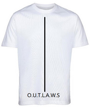 "OUTLAWS" On quality White T-Shirt by Lere's