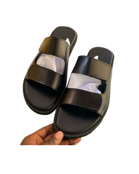 GOVERNORS DOUBLE STEP PLASTER LEATHER SLIDES