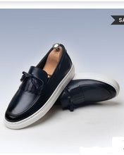 Burnt Black Governors Tassel Leather Sneakers