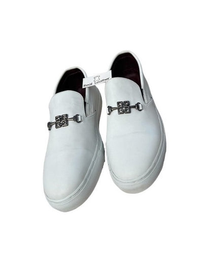 GOVERNORS PLAIN WHITE GOVERNORS SNEAKERS WITH DESIGN DETAIL