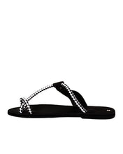 Men's Thong Slippers with white/black strip