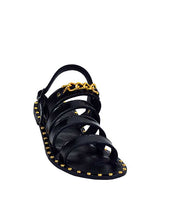 Crowned Gold studded sandals