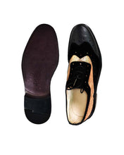 Men's leather and suede Black-Gold brogues