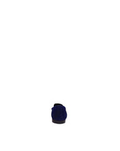 Blue Suede with patent leather and horsebit