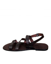 Two Tone Wing Strap Leather Sandals