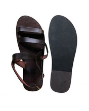 Two Tone Wing Strap Leather Sandals