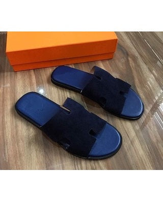 Governors Suede Blue H Slides Slippers