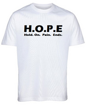 "H.O.P.E" by Lere's on White T-Shirt