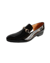 Patent Leather Shoes with Horsebit Detail