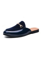 Blue Governors Patent / Suede Mix Half Shoe