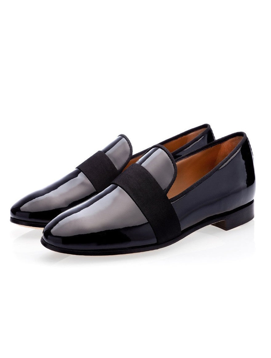 Male Black Patent Loafers