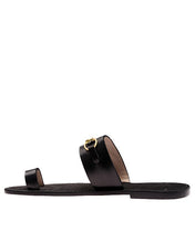 Mens Patent Leather slippers with horsebit