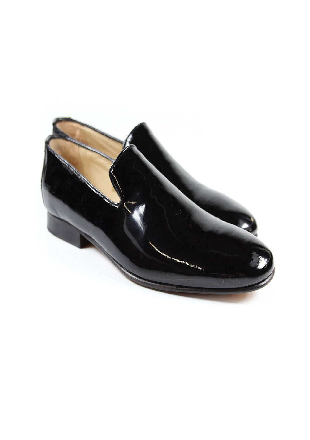 Pure patent leather shoes for men