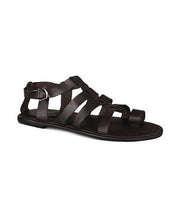 Chocolate black one toe gladiator sandals