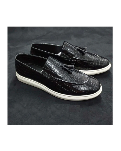 Governors Alligator Skin Tassel Sneakers